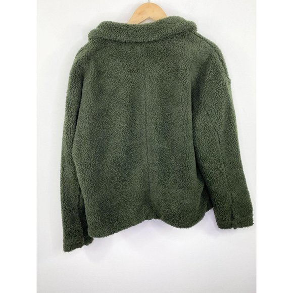 Jason Maxwell Green Sherpa Fleece Shirt Jacket XL - Picture 8 of 8